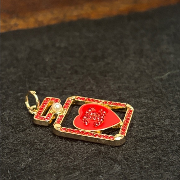 Authentic Chanel Replacement Zipper Pull, Red Rhinestone Perfume Bottle - Picture 4 of 5
